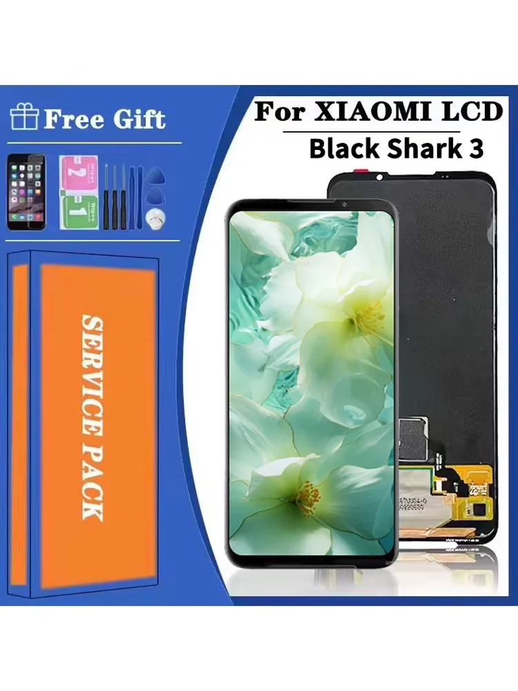 6,67-calowy ekran AMOLED do Xiaomi Black Shark 3, zestaw ekranu dotykowego LCD z digitizerem do Xiaomi BlackShark 3 KLE-H0 KLE-A0 LCD — zdjęcie produktu 7