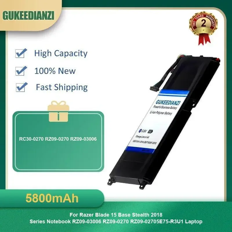 

5800 мАч RC30-0270 RZ09-0270 RZ09-03006 Аккумулятор для ноутбука Razer Blade 15 Base Stealth серии 2018 RZ09-03006