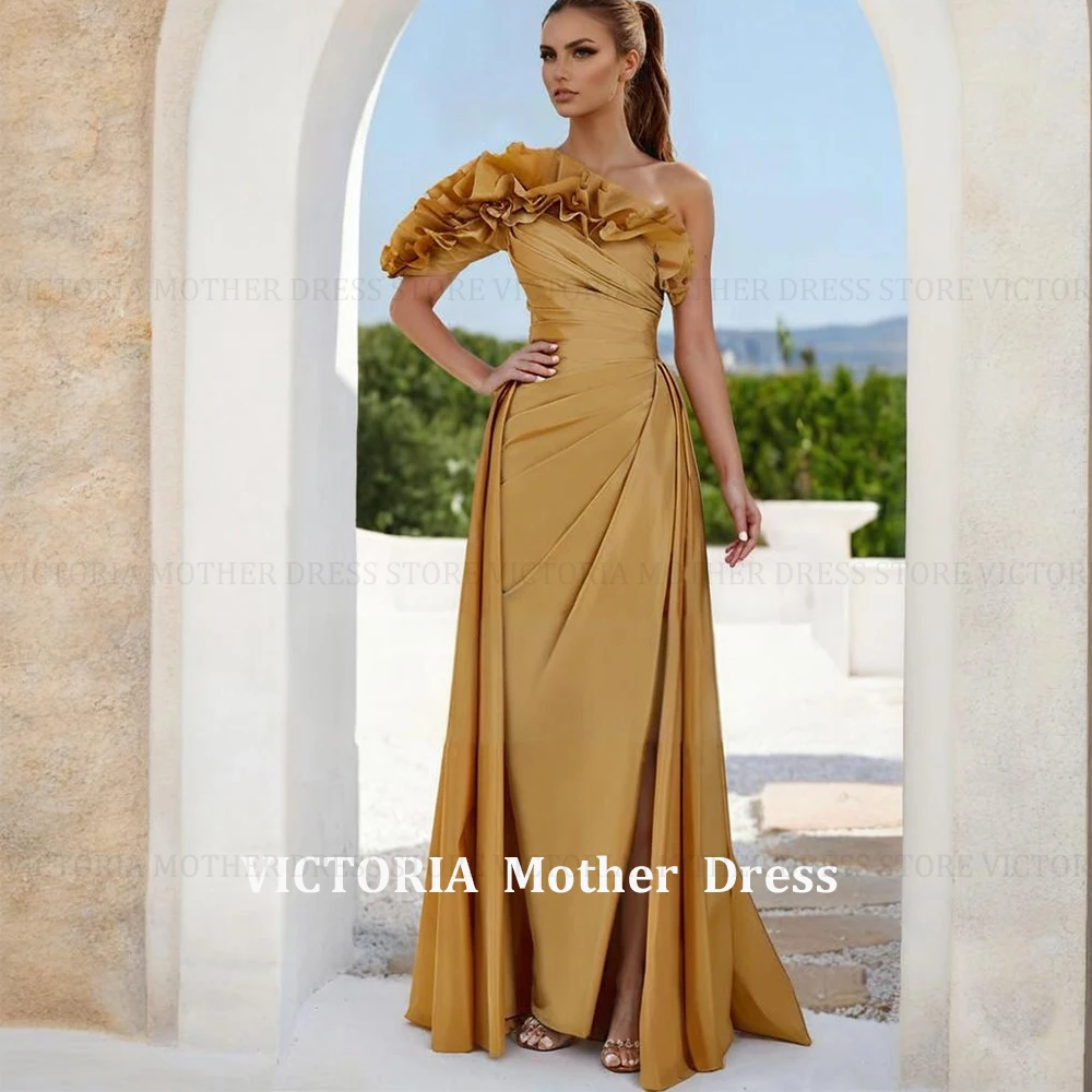 

VICTORIA Customized Modern Mother of the Bride Dress 2025 A-Line Pleat One Shoulder Wedding Guest Party Dress Long Evening Gown