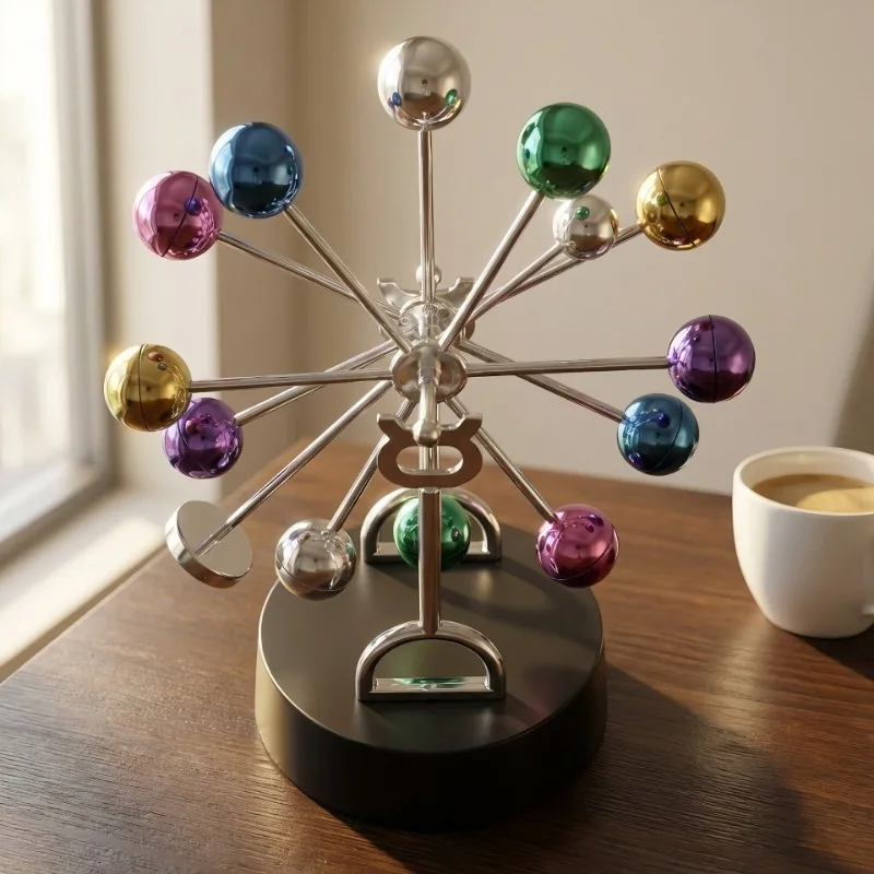 Creative Office Home Gift Ornaments New Creative Electric Magnetic Celestial Ball Ferris Wheel Perpetual Motion Instrument