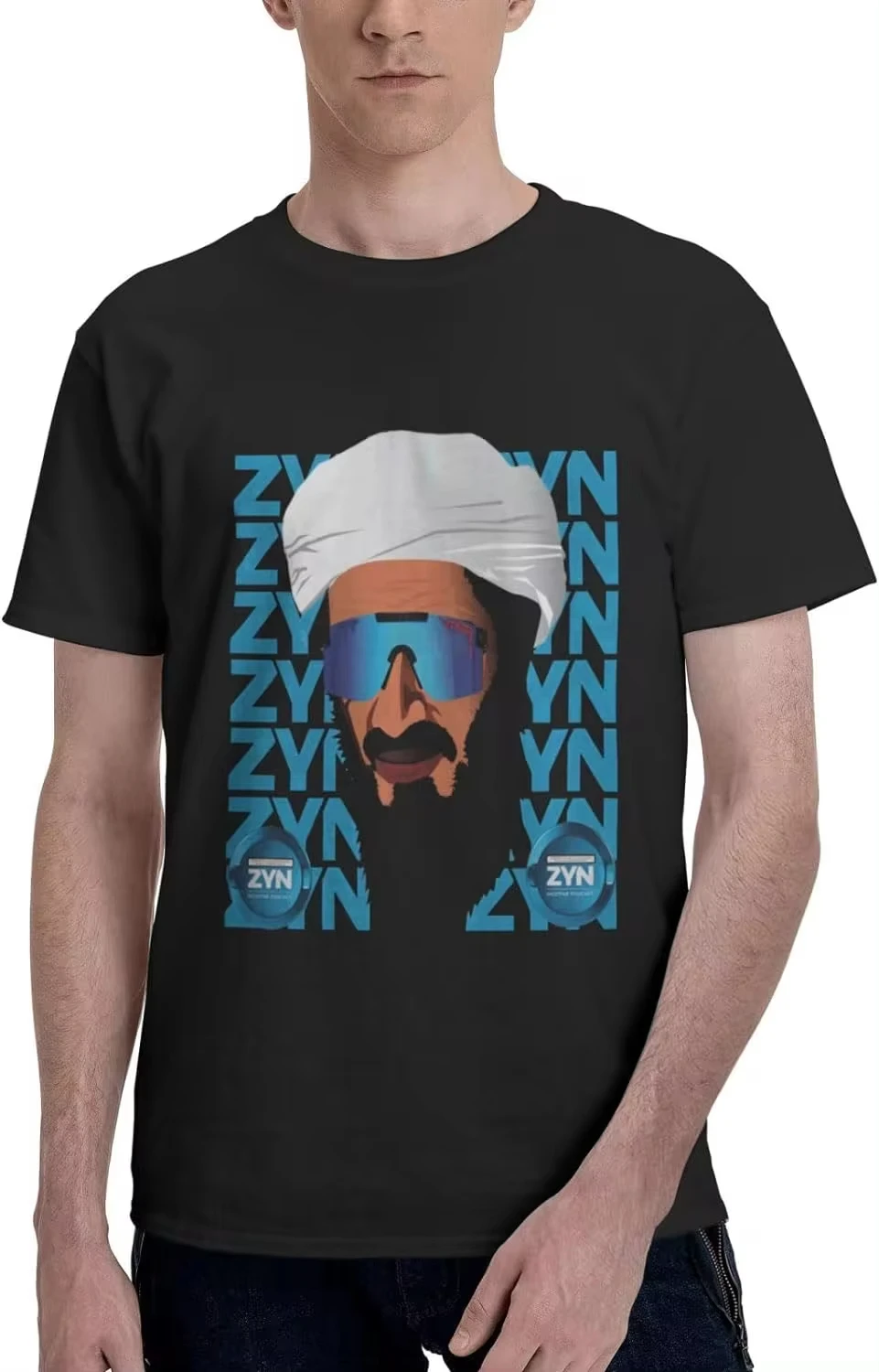 Osama Humor Zynladen Men Women Parody Humor Funny T-Shirt Black Short Sleeve Cotton Oversized Streetwear Fashion High Quality