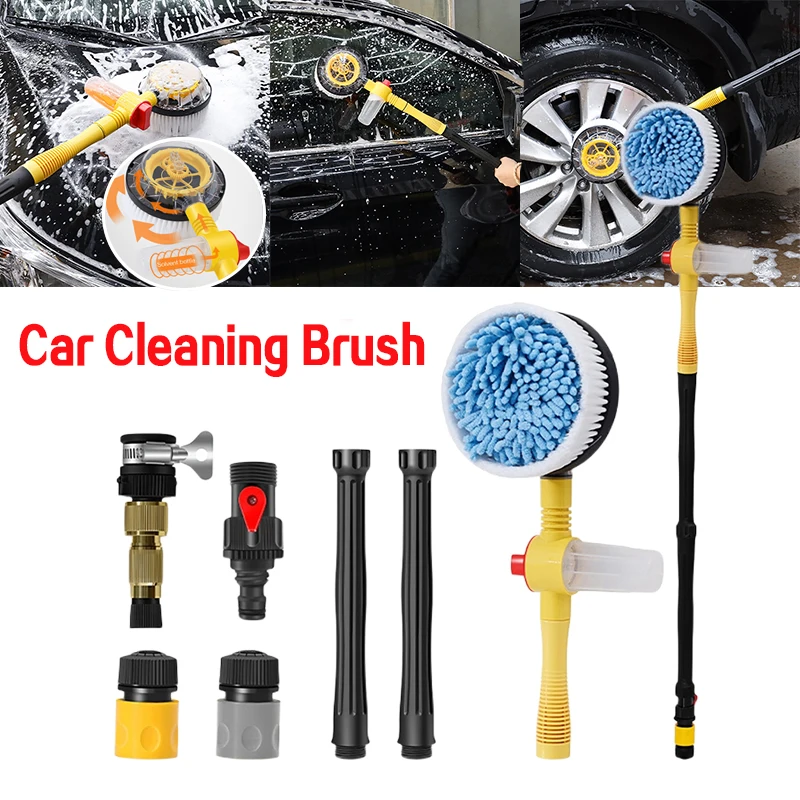 

Car Wash Brush Telescoping Long Handle Cleaning Mop Bend Adjustable Car Cleaning Brush Chenille Broom Car Washing Accessorie