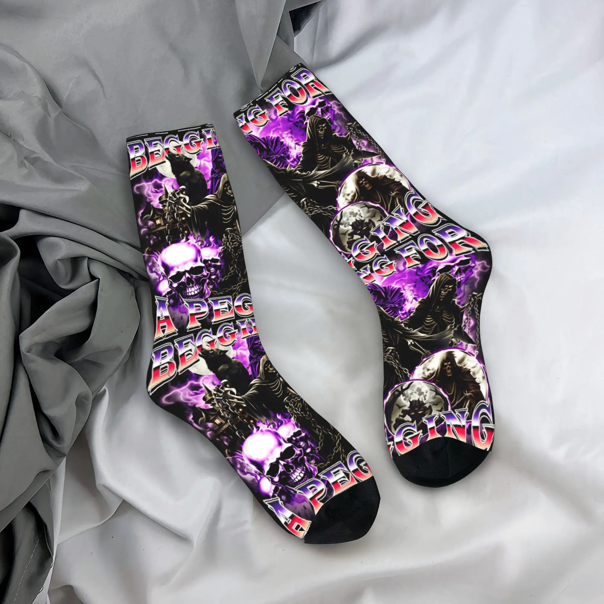 

Чулки-меми Begging for a Pegging, носки в стиле Харадзюку, зимние противоскользящие носки для женщин и мужчин, спортивные средние мягкие носки для бега