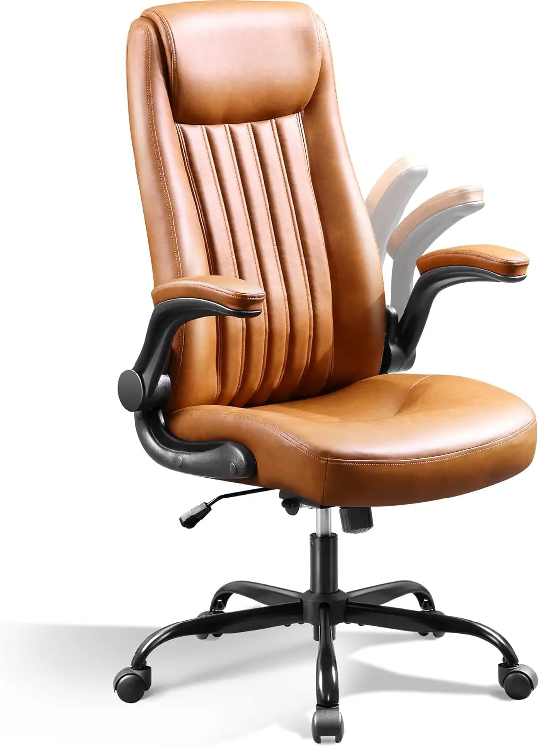 Computer Office Chair, High Back Ergonomic Desk Chair with Adjustable Flip-up Armrests, Lumbar Support and Thick Headrest