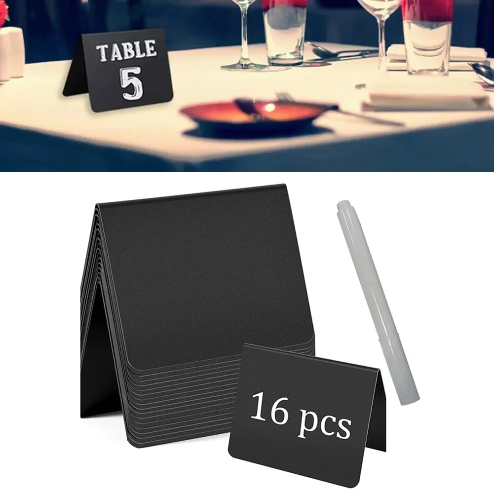 16Pcs Mini Chalkboard Signs Small Blackboard Sign Tabletop Erasable Message Board For Table Numbers Mini Chalkboard Signs