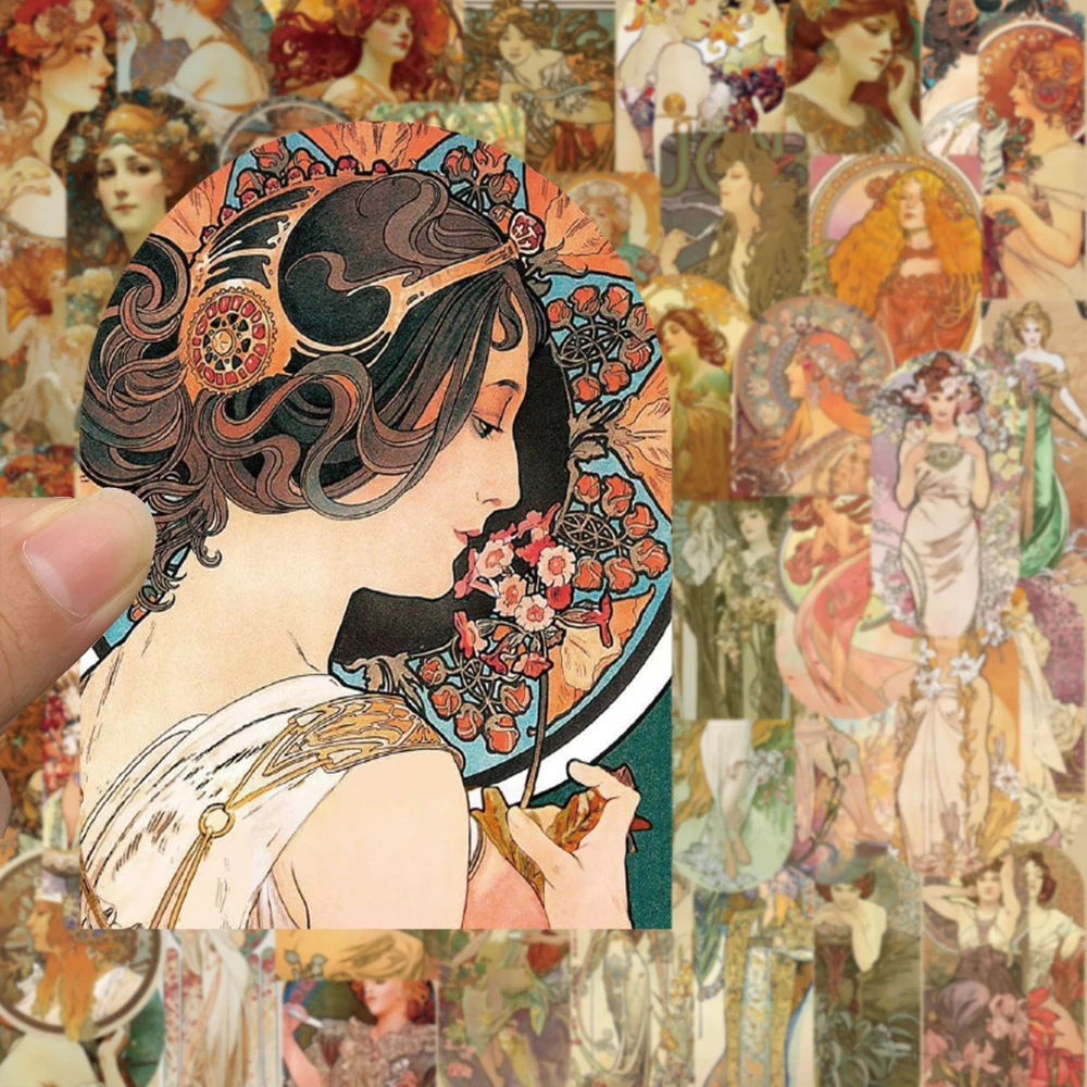 

10/30/60pcs Vintage Medieval Painting Stickers Aesthetic Art Graffiti Sticker Motorcycle Laptop Phone Cool Waterproof DIY Decals