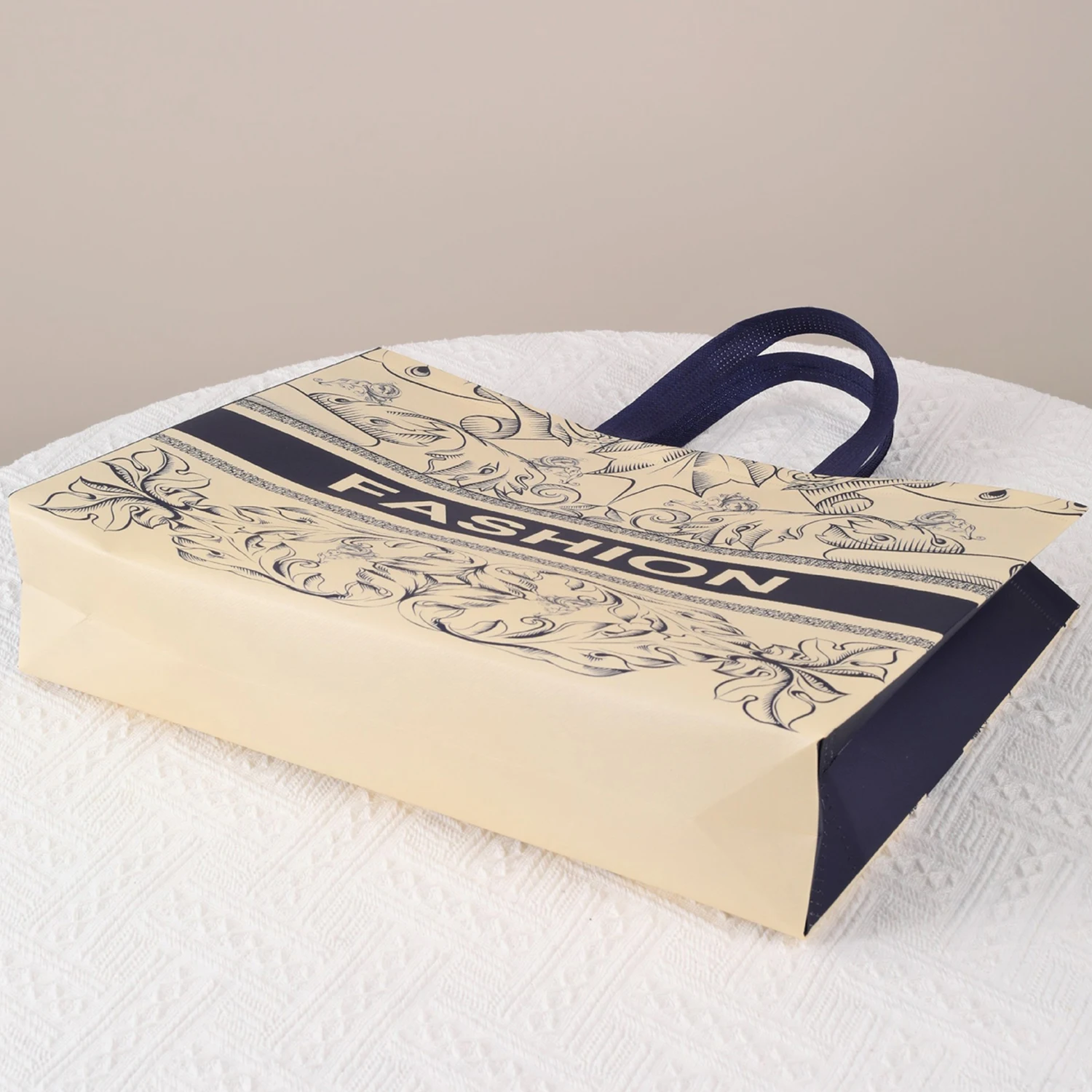 Non-Woven Fabric Shopping Bag Printing Eco Tote Bag Portable Shopping Pouch Reusable Foldable Travel Grocery Storage Bag