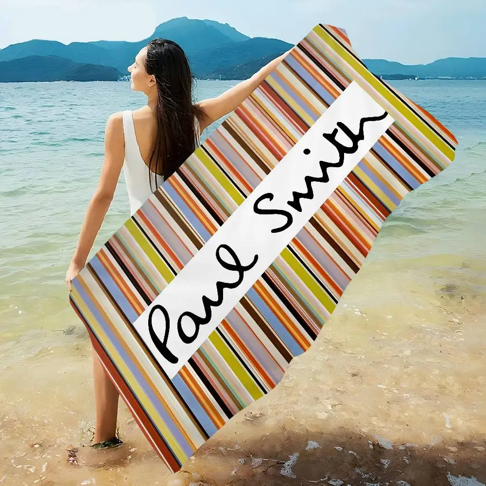 Serviette de plage en microfibre Fashion P-PaulS S-SmithS à séchage rapide, grande taille, imprimée, super absorbante, pour piscine