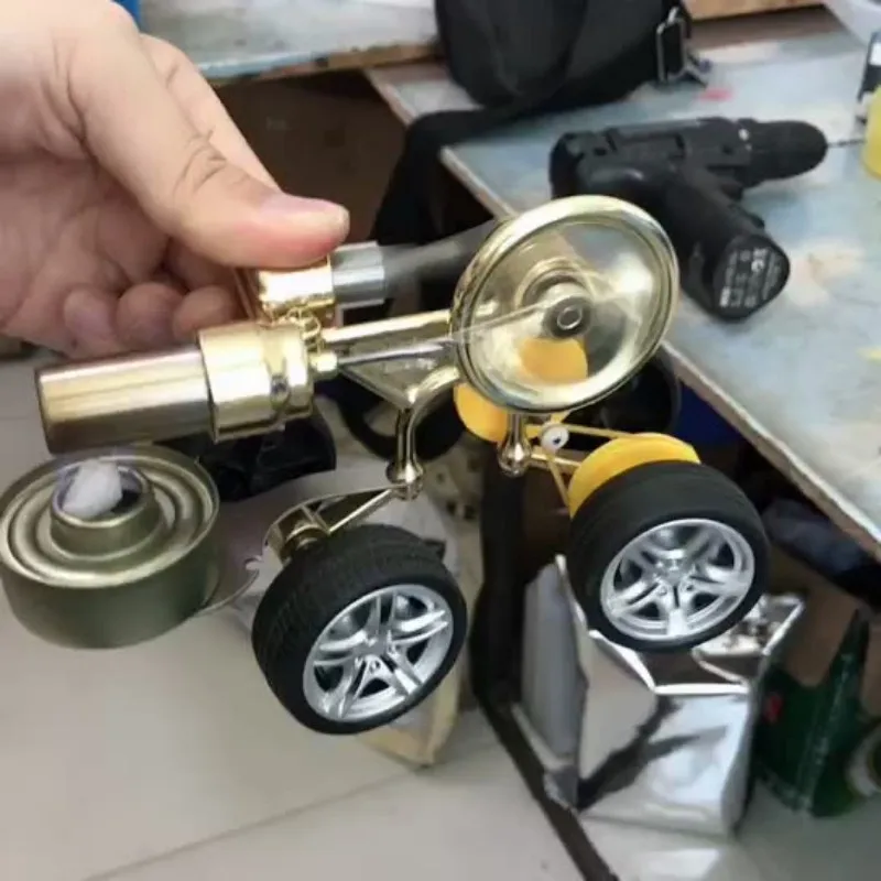 Steam Car Stirling Engine Physics Science  Experiment  Model Toy Gift   Automotive engine education steam power experimental toy