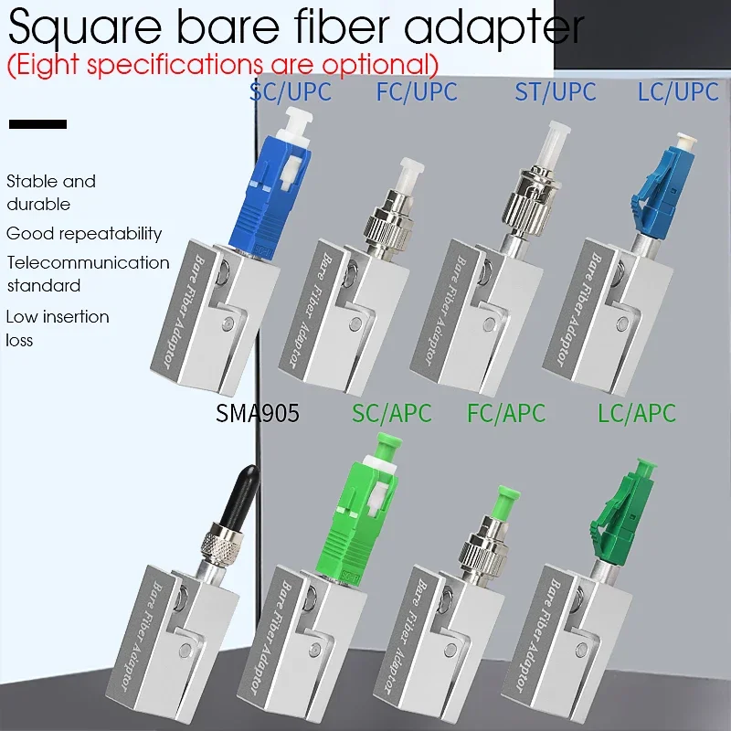 New Optic Fiber Connector FC SC ST Square Bare Adapter Flange Temporary succeeded OTDR Test Coupler Special Sale