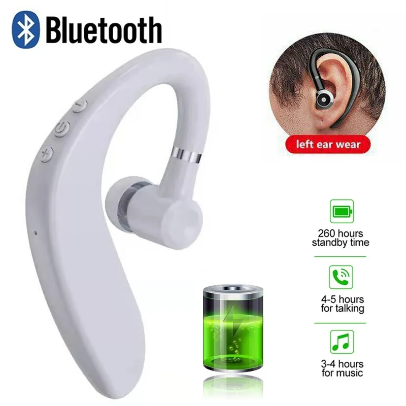 

Беспроводная Bluetooth-гарнитура с одним ухом, деловые наушники с микрофоном для iPhone, Samsung, Xiaomi, мобильные наушники-вкладыши