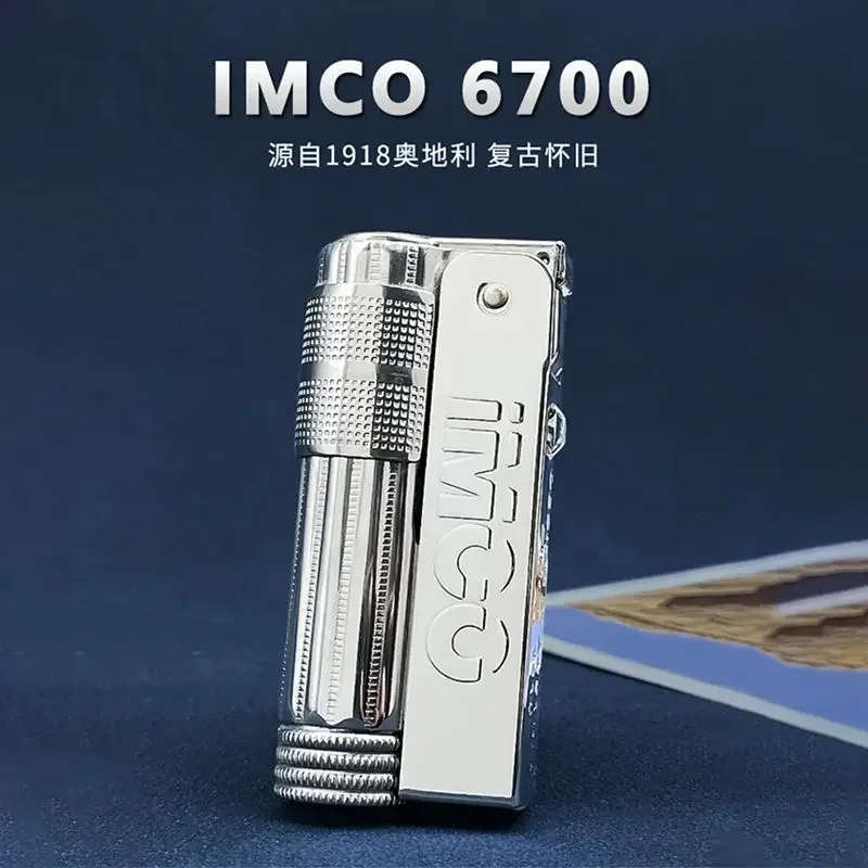 Austrian IMCO Aiku 6700 Metal Lighter Trench Nostalgic Retro Old-fashioned Windproof Kerosene Lighter Smoking Tool Men\'s Gift