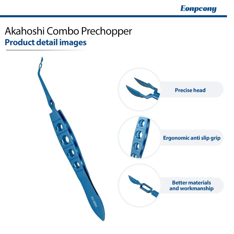 Akahoshi Combo Prechopper Titanium Alloy Reusable Ophthalmic Microsurgical Eye Operation Instrument
