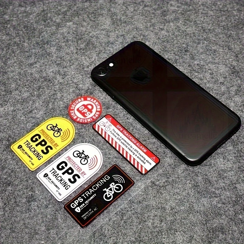 5PCS GPS Reflective Stickers Waterproof Warning Decals For Bike Scooter Motorcycle Night Riding Safety