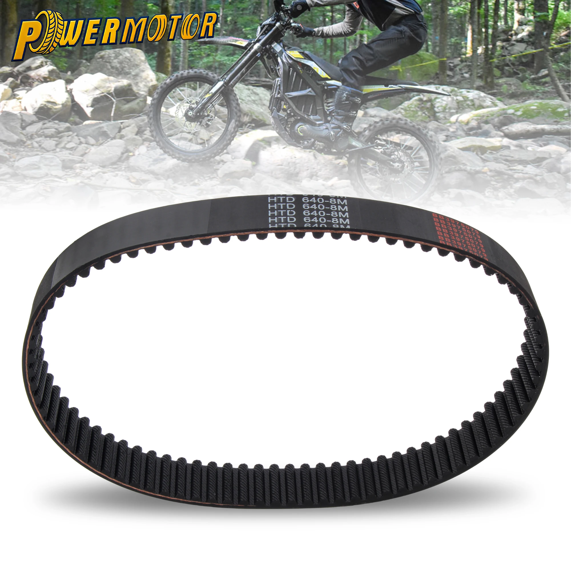

Motorcycle HTD 640-8M Drive Belt Timing Belt For Surron Ultra Bee Motocross E-bike Transmission Belt Original Replacement Parts