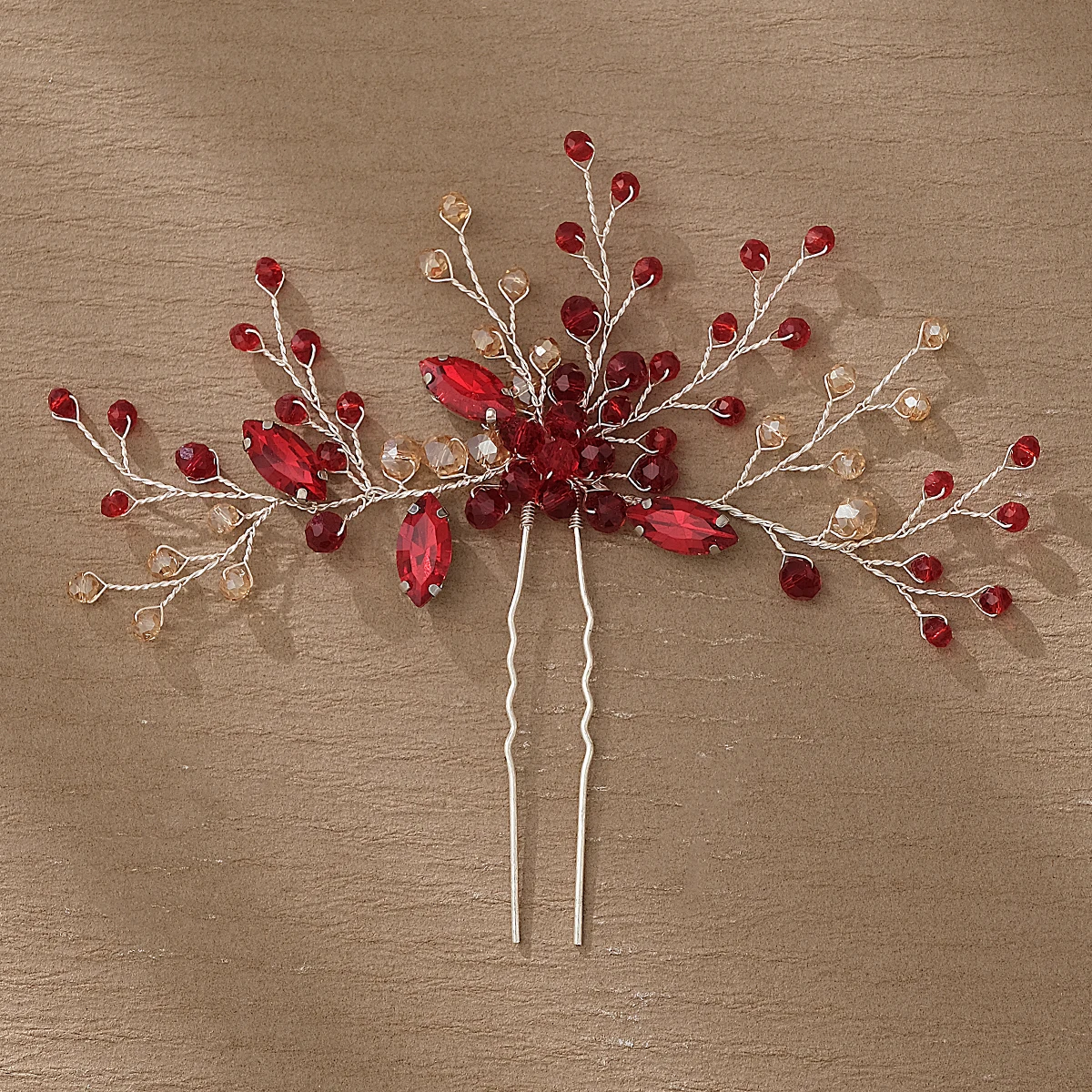 Frauen Blume Haarnadel Stick Hochzeit Braut Kristall Perle Haarnadel U Förmigen Haar Clip Barrettes Haar Zubehör Großhandel – Detail 8