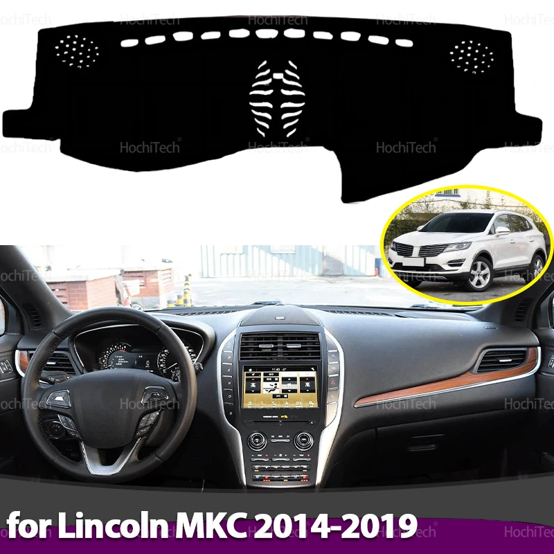 لينكولن MKC 2014 2015 2016 2017 2018 2019 غطاء لوحة سيارة تجنب لوحة مضيئة أداة لوحة حصيرة السجاد LHD RHD #1