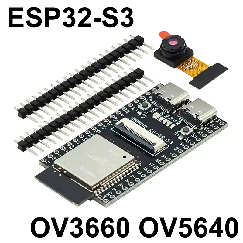Carte de développement ESP32-S3 OV3660 OV5640 N16R8 CAM, module WiFi+Bluetooth, caméra OV3660/OV5640 pour projet de vidéosurveillance IoT