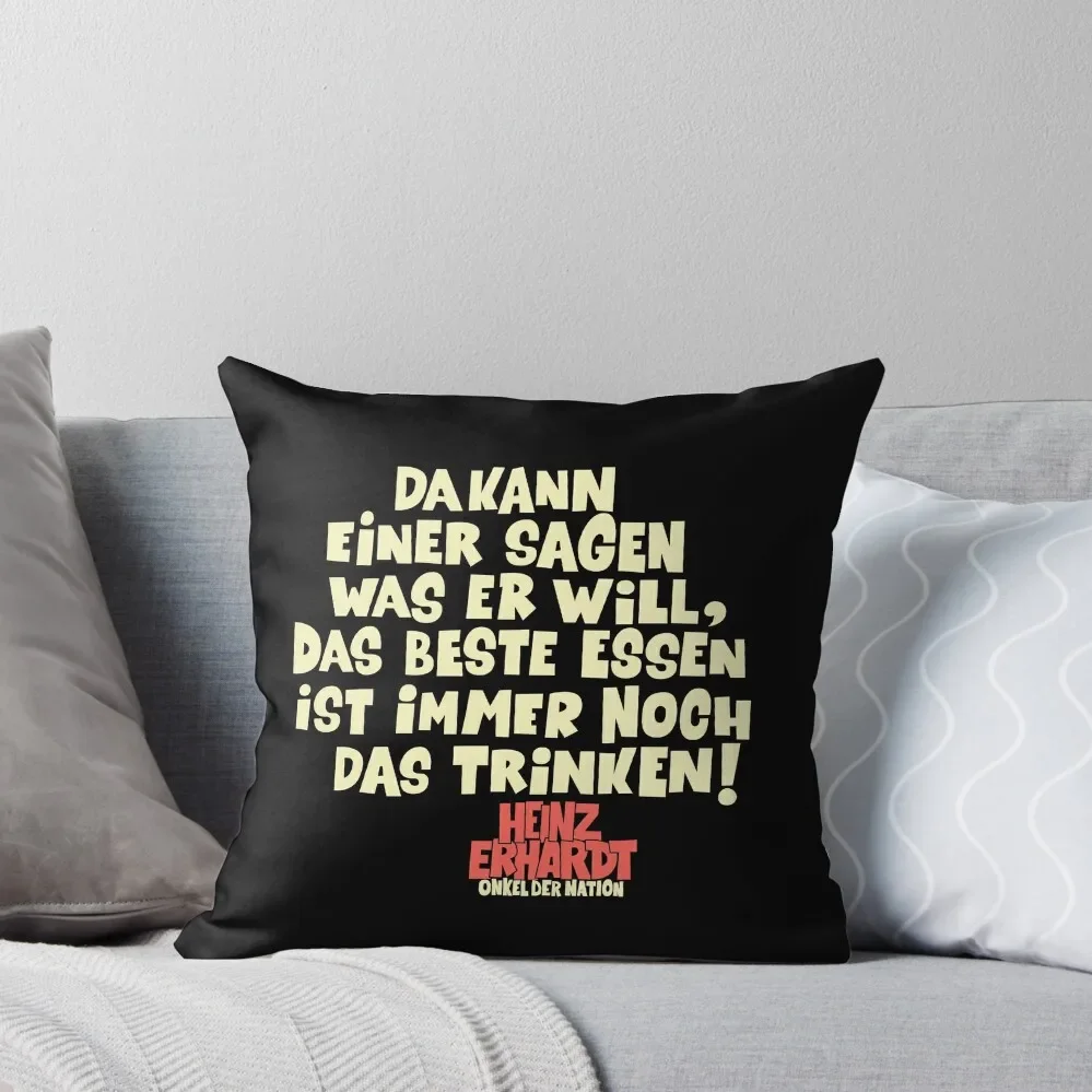 Heinz Erhardt - funny sayings - German comedian Throw Pillow luxury home accessories Luxury Pillow Cover pillow