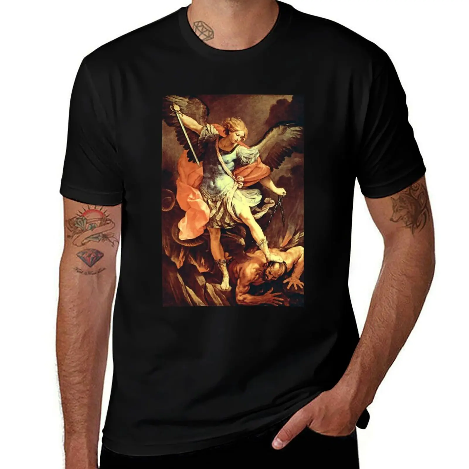 

St. Michael Archangel Classic T-Shirt t shirt man casual t shirt for man 100 percent cotton