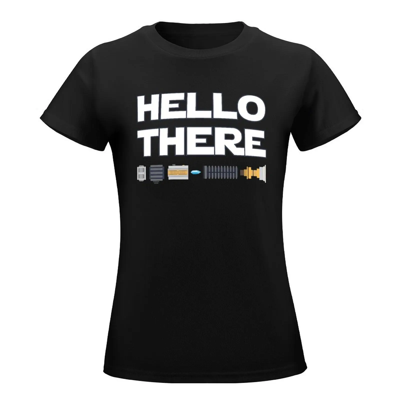 Hello There T-Shirt vintage clothes summer top graphics summer clothes for Women