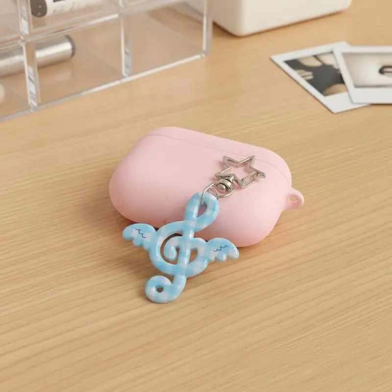 Fashion Cartoon Acrylic Keychain Sweet Shaped Illustration Musical Note Keychain Kawaii INS Bag Charms