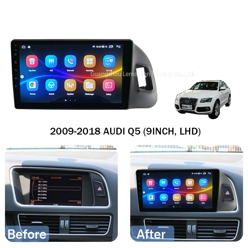 Navitree NF Android  car video radio player gps navigation system For Audi Q5 2009-2018 ADAS DVR BT cooling fan