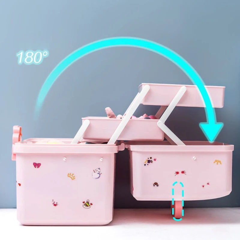 Children's Hair Accessories Storage Box Baby Head Rope Hairpin Rubber Band Head Jewelry Dressing Cute Girl Jewelry Box Large Cap