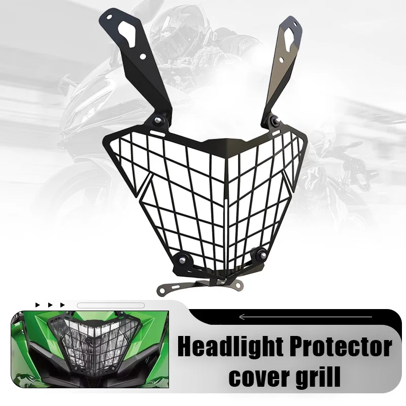 2023 Motorcycle CNC Headlight Protector Grille Guard Cover Protection For Kawasaki Versys250 Versys 300 X300 250 X-300 2015-2022