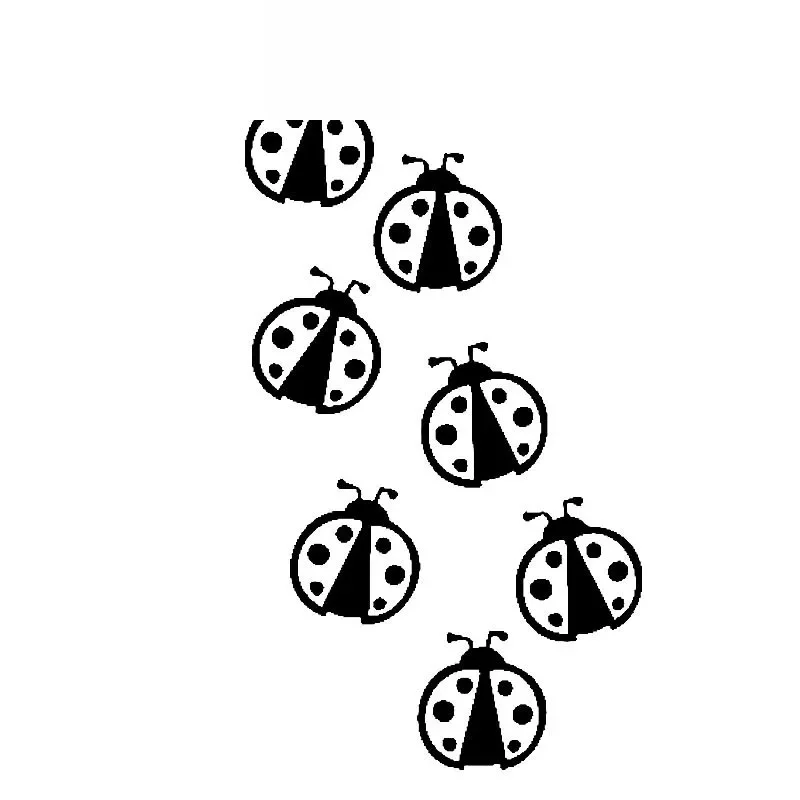 

Ladybug Car Sticker Insect Cute Outdoor Animal Car Decal Pvc Decal Suitable for All Kinds of Cars Black/white, 10CM *18CM