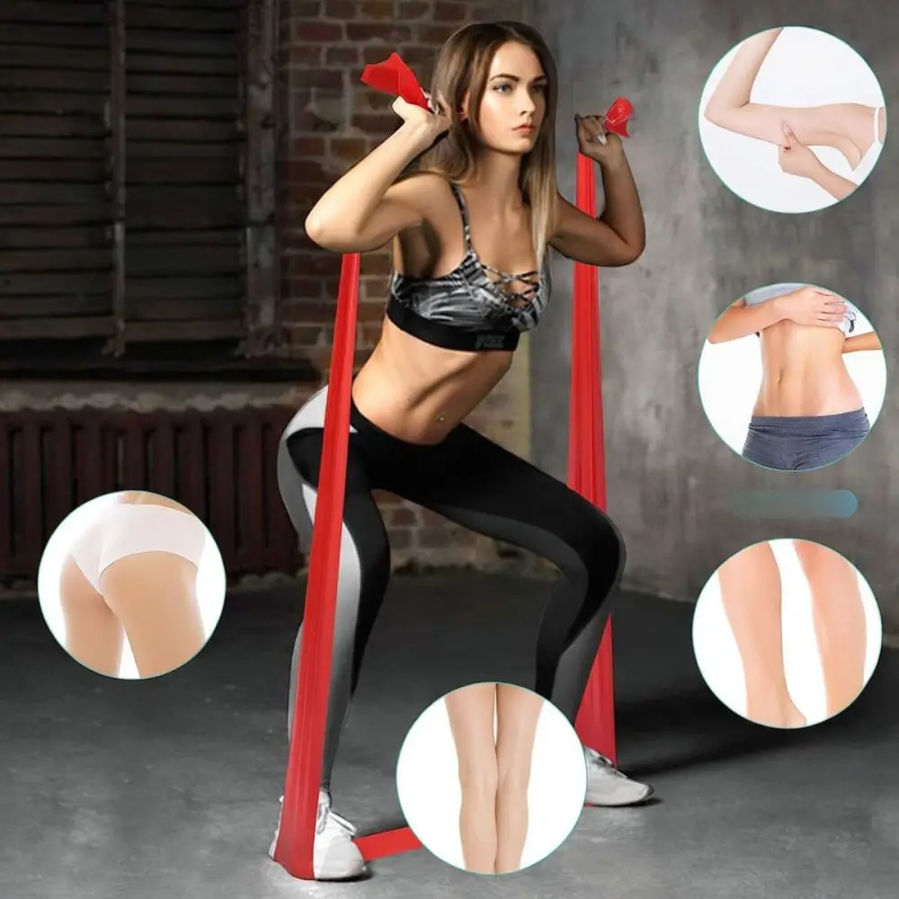 Yoga Pilates Resistance Band For WOSWEIR Elastic Stretch Strap Fitness Equipment TPE Tool For Dance Flexibility Training
