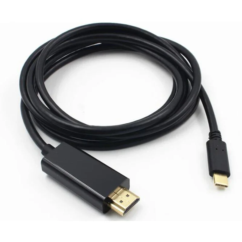 1.8M High Speed Type C USB-C Male to HDMI Male Ultra HD 4K 1080P Adapter Cable Plug and Play Cord for Huawei Macbook Samsung