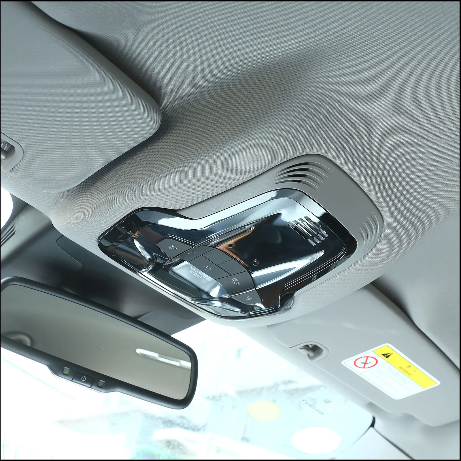 cheya ABS Chrome Car Front Reading Light Decorative Panel Frame Cover for Maserati Tonali Interior Accessories 1 Pcs image 3