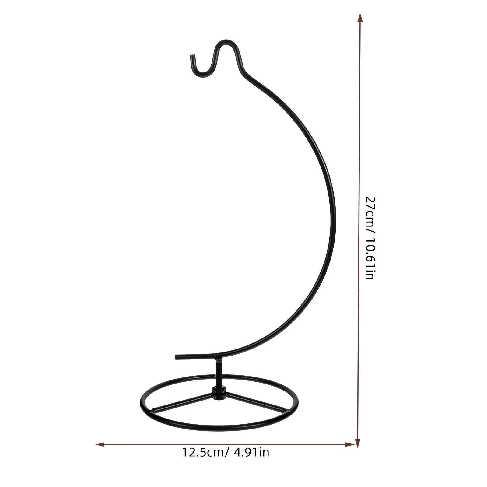 Hook Iron Frame Indoor Home Furnishings Micro Landscape Hanger Moon-shaped Bottle Bracket Globe Stand Type Vase Hanging