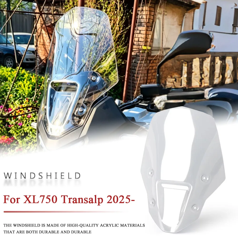 

For HONDA XL750 TRANSALP 2025 2026 High Windshield Spoiler Windscreen Motorcycle Touring Wind Screen Deflector Fairing Protector