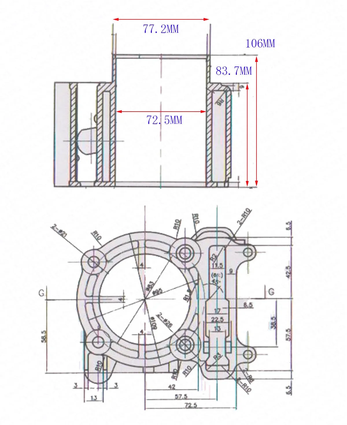 Racing 72.5mm Cylinder  Kit YP VOG 300 300CC Linhai JinLang QianJiang  Buyang Gsmoon XinYue ATV Buggy Scooter Parts