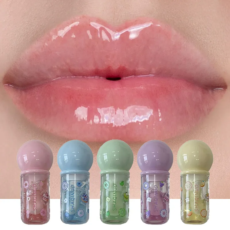 Shaoinuo Fruit-Flavored Lip Oil - Christmas Gift, Moisturizing and Nourishing, Long-Lasting Nourishment, Non-Sticky and Glossy, Plumps Lips, Student-Specific Lip Balm, Daily Nude Makeup, Holiday Gift.