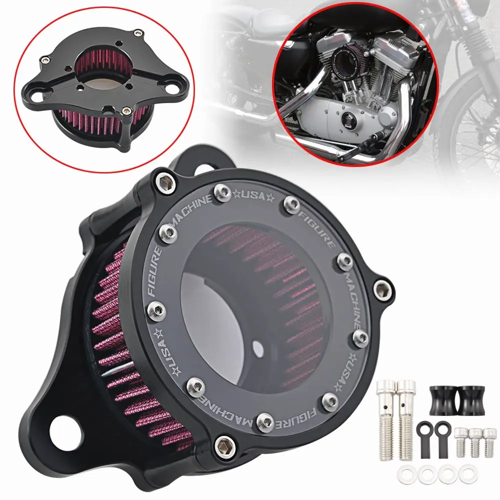 

Motorcycle Air Filter Air Cleaner Intake Filter 4Inch Diameter For Harley Sportster 2004-2015 Carburated And Fuel Injected Model