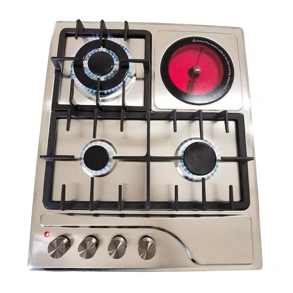 

3-in-1 Smart Stove System - Gas & Induction Cooktop with Glass/Stainless Steel for Home Kitchens, Multi-Fuel Capable