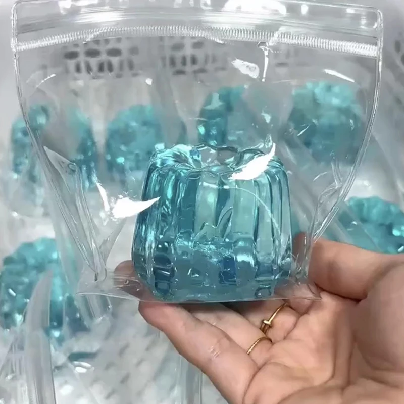 Kawaii TPR Ice Blue translúcido Super Soft pudín Cat Paw juguete pegajoso para apretar juguetes suaves para aliviar el estrés para niños y adultos regalos únicos