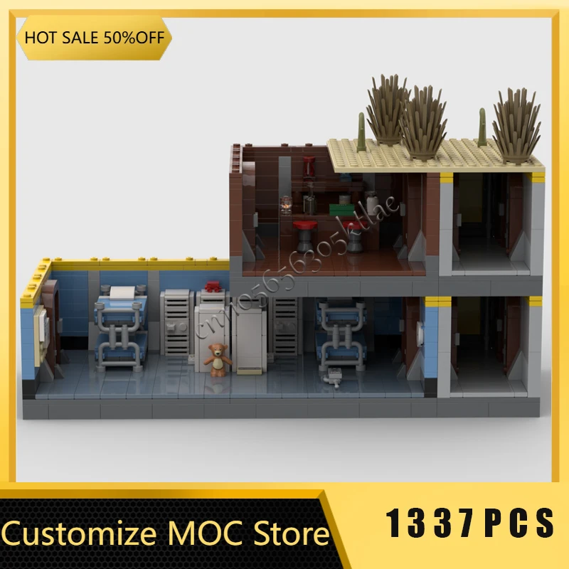 

1337 шт. Moc, средневековый роскошный строительный блок со стержнем и лифтом, индивидуальный образовательный сборник «сделай сам», детские игрушки, подарок-сюрприз