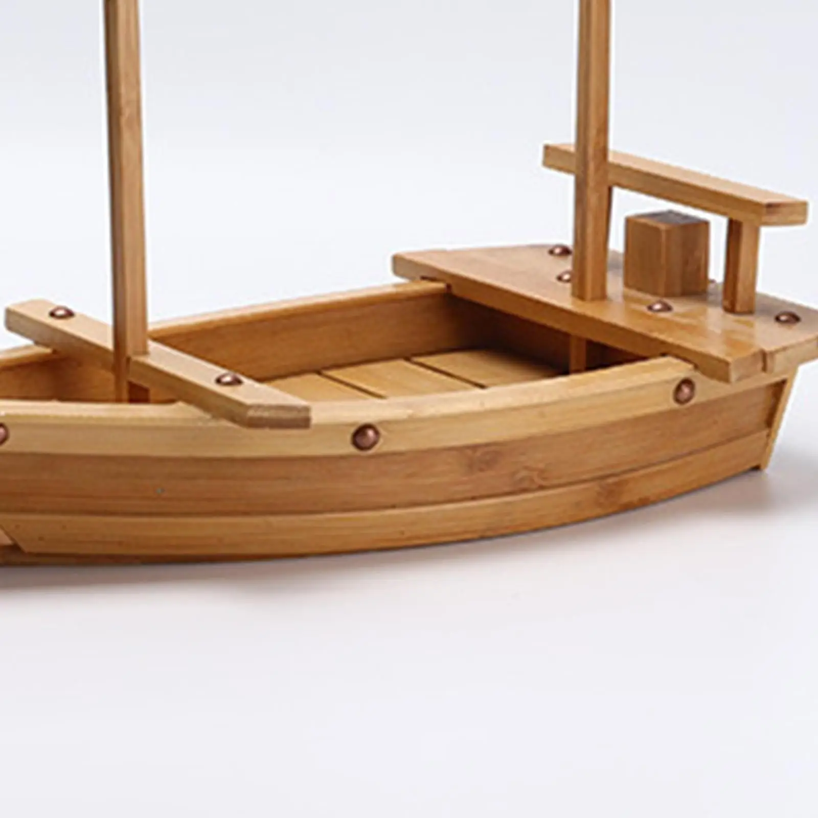 

Japanese Sushi Boat Plate Natural Serving Dish for Home Ship Model Plate