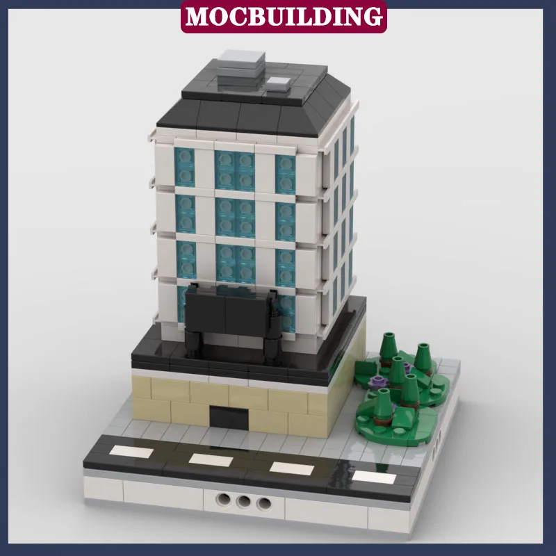 MOC ตึกระฟ้า Modular City Building 3D ชุดบล็อกภูมิทัศน์ Tower Collection Series ของเล่นของขวัญ