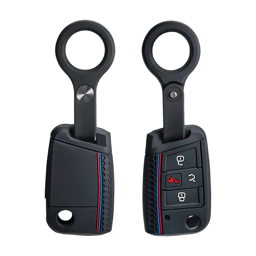 Silicone Key Case Cover For VW Polo Golf 7 Tiguan for Skoda Octavia Kodiaq Karoq for SEAT Ateca Leon Ibiza 2016 2017 2018 2019