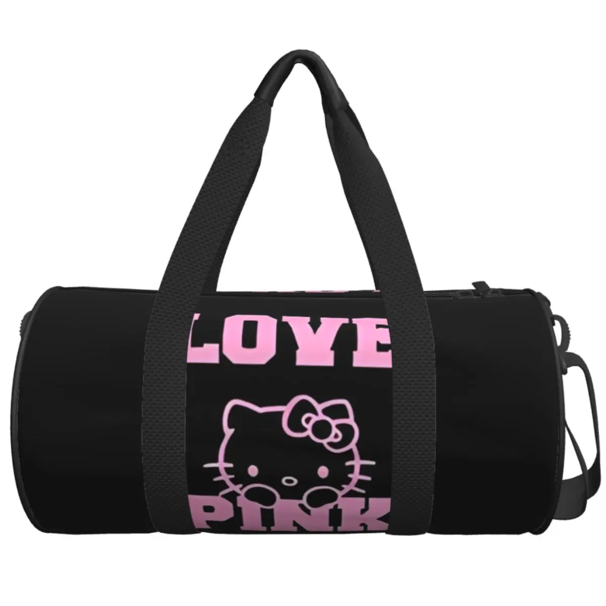 

Men Travel Bag Hello Kitty Kawaii Cartoon Gym Bag Large Capacity Portable Custom Handbag Colorful Training Sports Bag