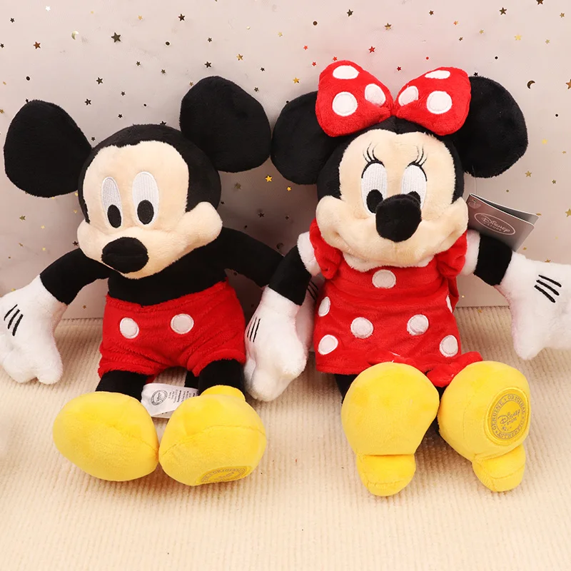 

30cm Cotton Cartoon Mickey Minnie Plush Toys Original Mickey Mouse Clubhouse Stuffed Animal Item Plushie Anime Figure For Woman