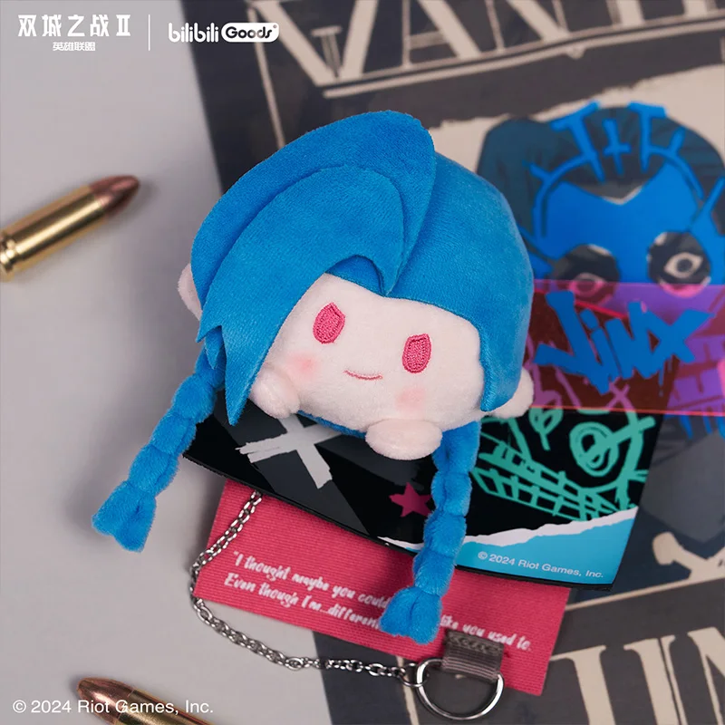 

Game LOL Arcane Character Badge Official Jinx Keychain Brooches Dual City Tinplate Badges Pendant Pins Doujin Gifts