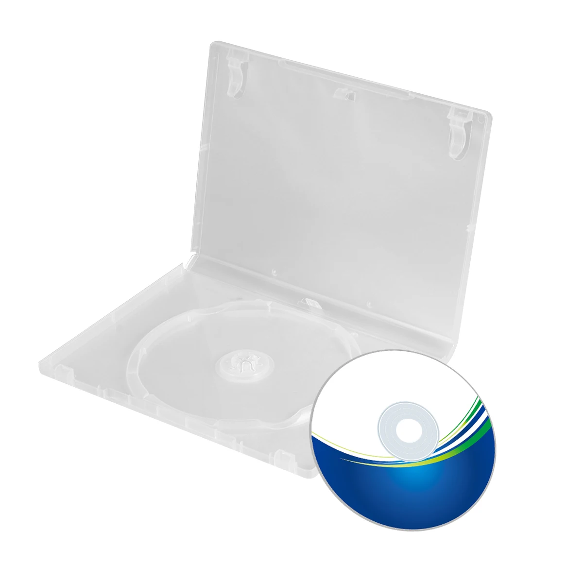 

6PCS CD Case DVD Storage Holder Plastic Empty Disc Media Video Large Capacity Portable Separate Design Label Insert Gift