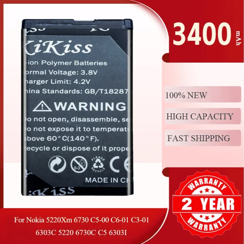 BL-5CT Battery For Nokia 5220XM 6730 C5-00 C6-01 C3-01 6303C 5220 6730c C5 6303i BL 5CT