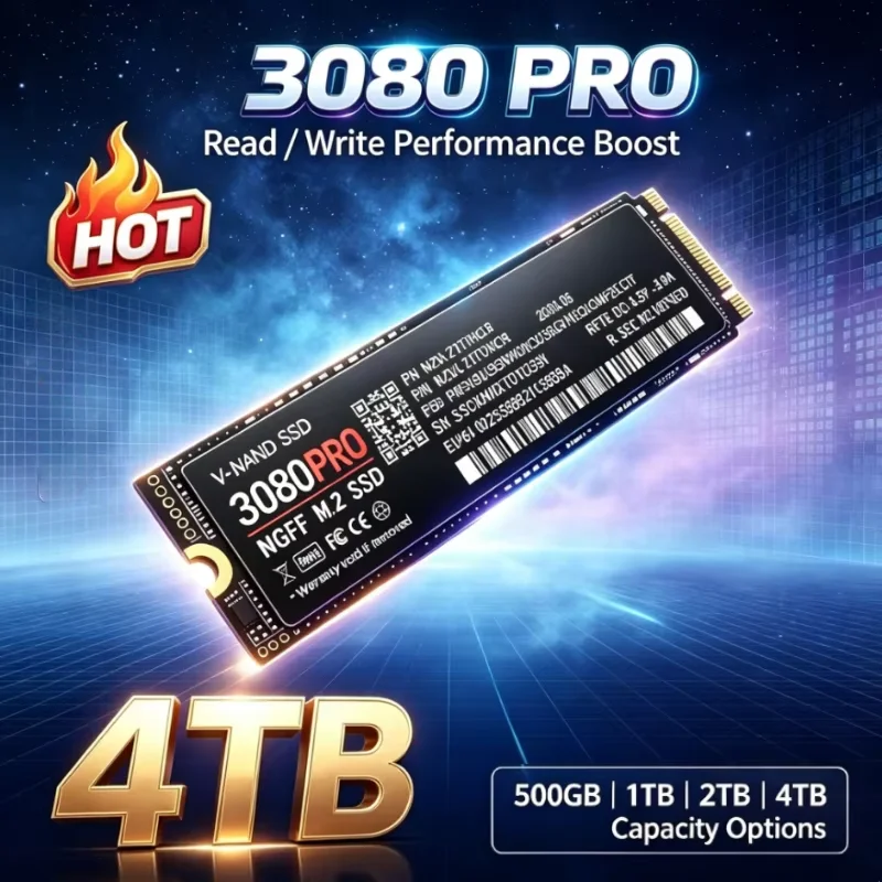 New 3080 PRO for Laptop Desktop PC 500GB 1TB 2TB 4TB SSD Internal Solid State Drive M.2 NGFF PCIe 3.0 High Speed